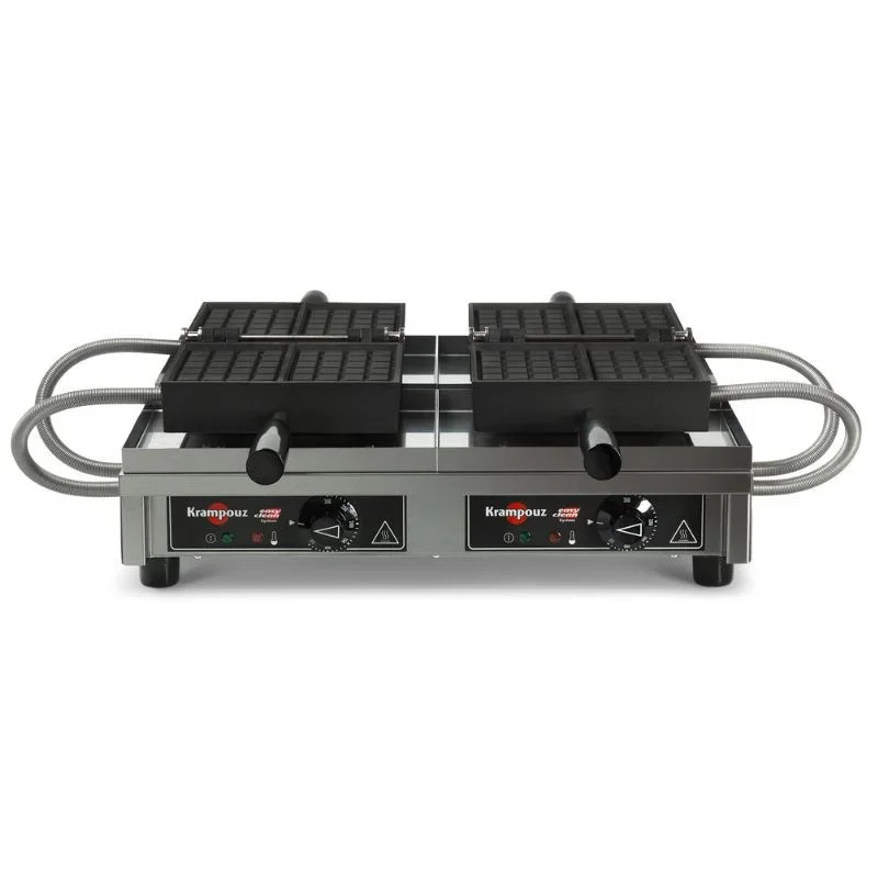 Gaufrier Professionnel Double à Ouverture 180 ° - 4 x 6 Fruits Solde