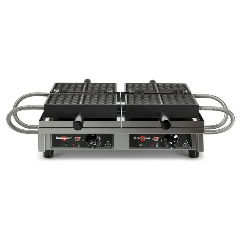 Gaufrier Professionnel Double à Ouverture 180 ° - 4 x 6 Liège Paty Remise