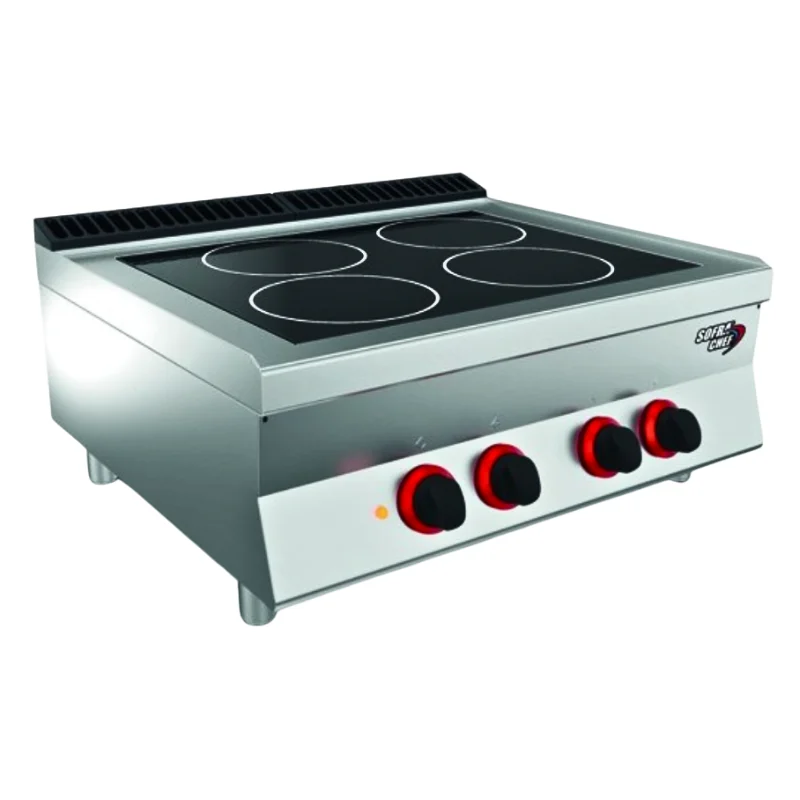 Réchaud Vitrocéramique SOFRACHEF - 4 Zones de Chauffe - 10000 W Réduction