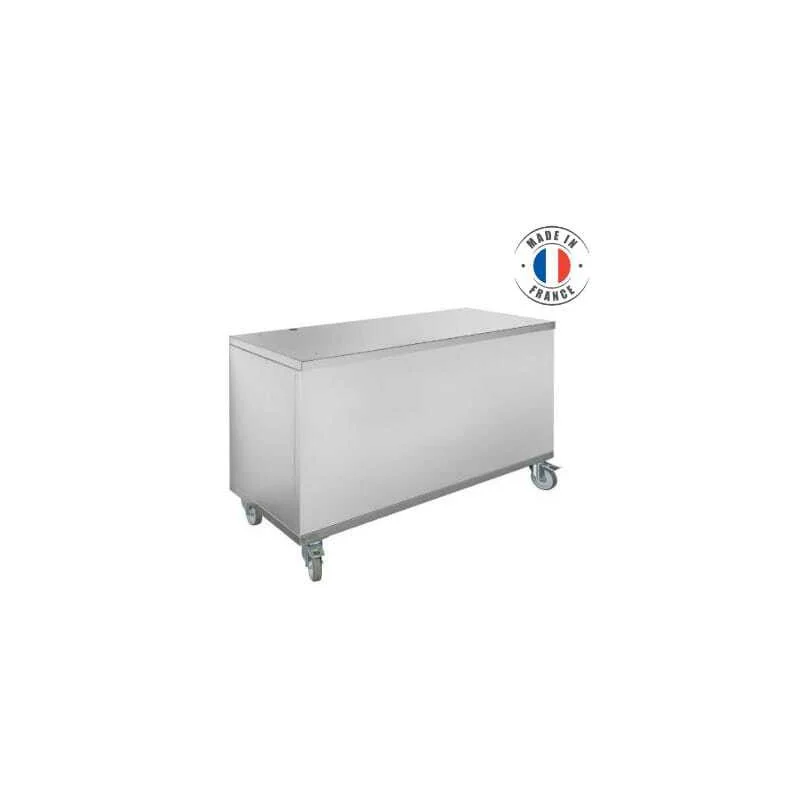 Soubassement à Roulettes pour Vitrines Électriques Professionnelles - 4 Bacs GN 1/1 Populaire