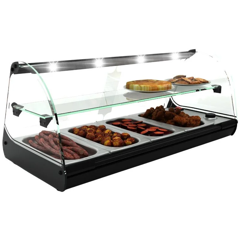Promotion Vitrine Chaude à Poser - DEUX NIVEAUX Bain Marie - GN 1/3