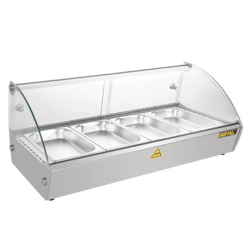 Paiement Sécurisé Vitrine Chauffante à Poser - 4 x GN 1/3