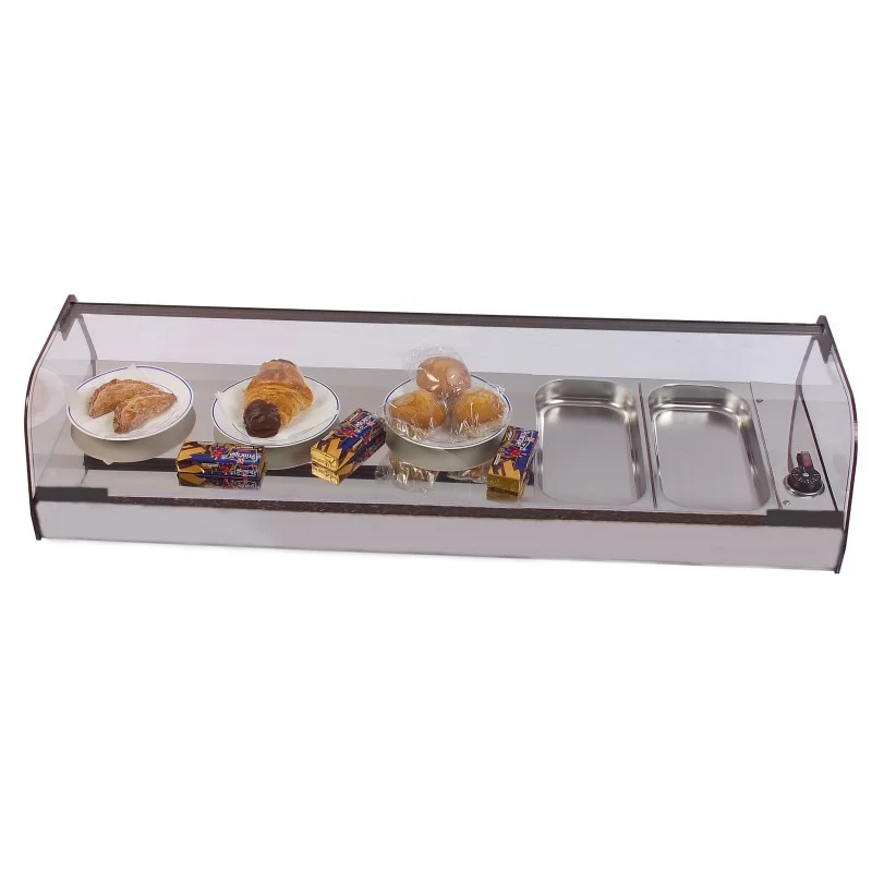 Plaque en Acier Inoxydable pour Vitrine Chaude 6 bacs GN 1/3 Populaire