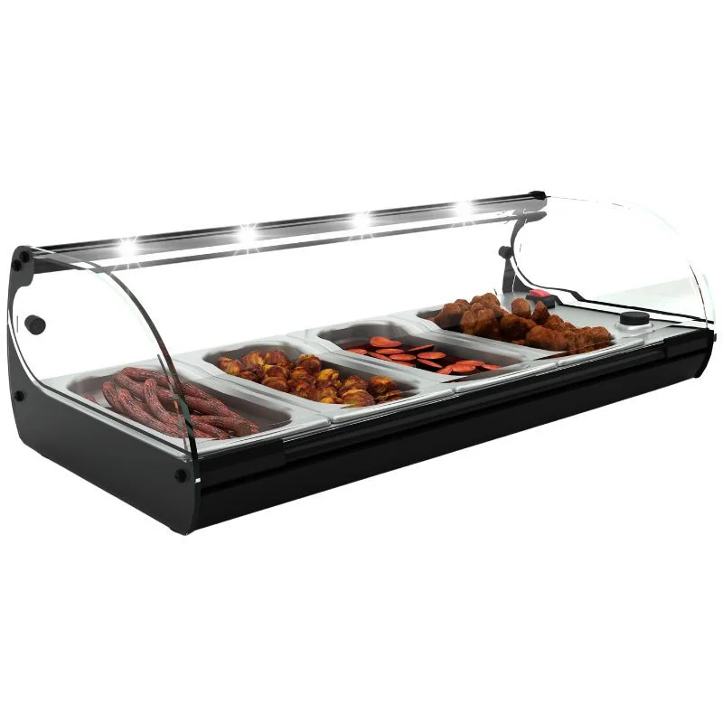 Remise Vitrine Chaude à Poser Self Service - STANDARD Bain Marie - GN 1/3
