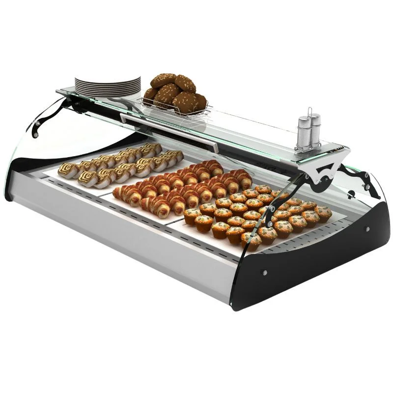 Vitrine Chaude à Poser Libre Service - MAXISELF Sahara - avec etagère - L 1020 mm Offre Limitée