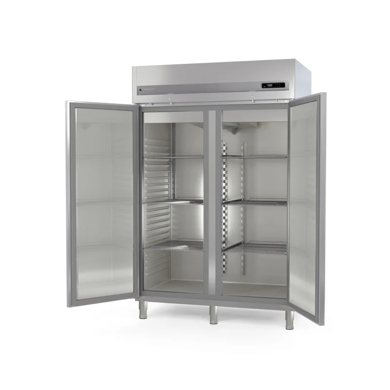 Nouveauté Armoire Réfrigérée Négative - 1404 L - 2 Portes Pleines - GN 2/1 - Côtés Emboutis