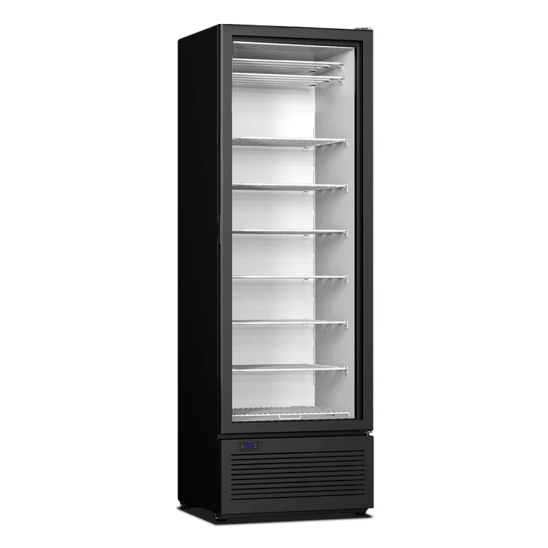 Prix Choc Armoire Réfrigérée Négative Noire - 1 Porte Vitrée - 417 L