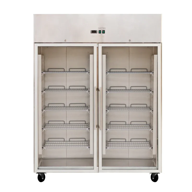Armoire Réfrigérée Positive 2 Portes Vitrées GN2/1 - 1400 L Meilleure Vente