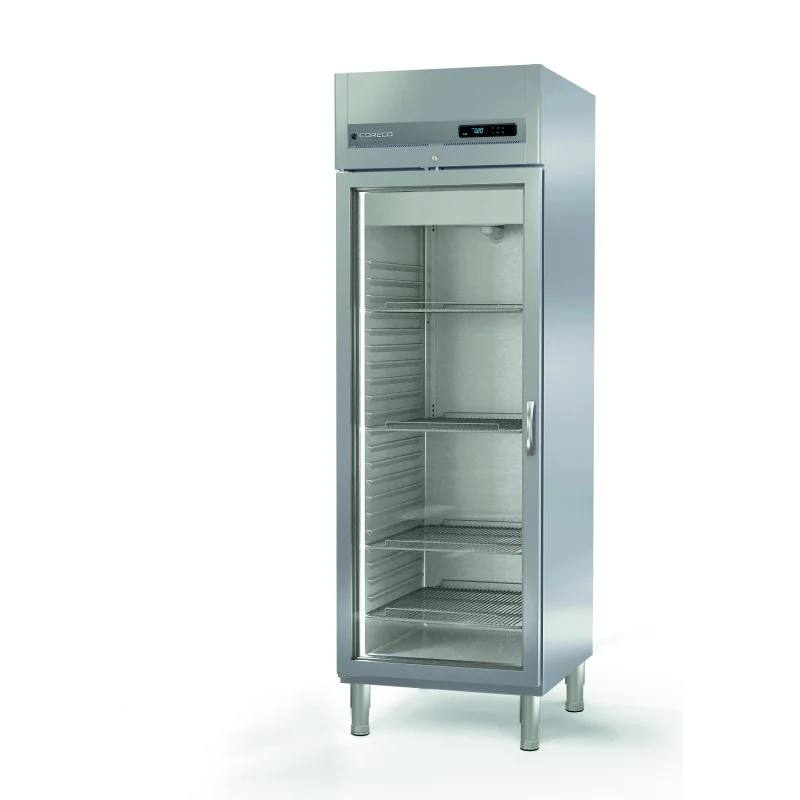 Achat Immédiat Armoire Réfrigérée Positive - 645 L - 1 Porte Vitrée - GN 2/1 - Côtés Emboutis