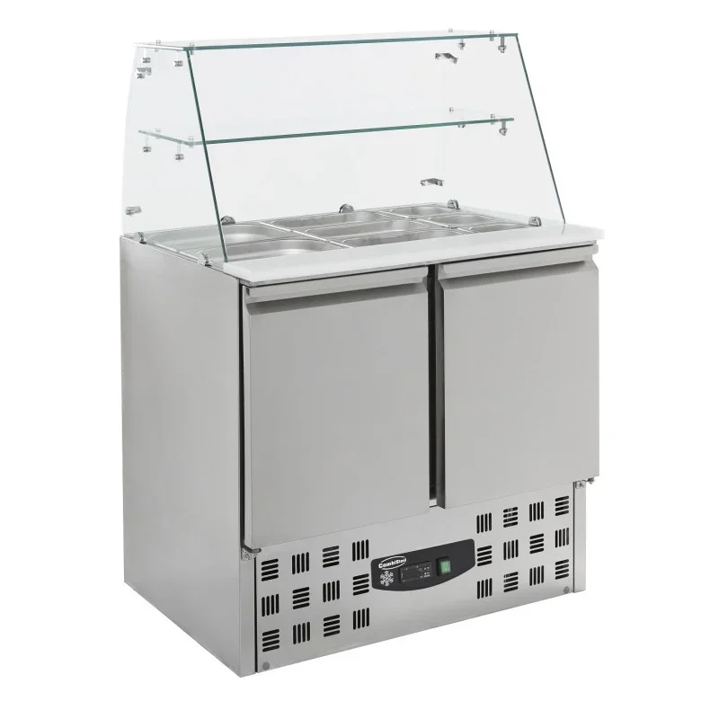 Usine Directe Saladette Réfrigérée à 2 Portes - 240 L - 2 GN 1/1 et 3 GN 1/6