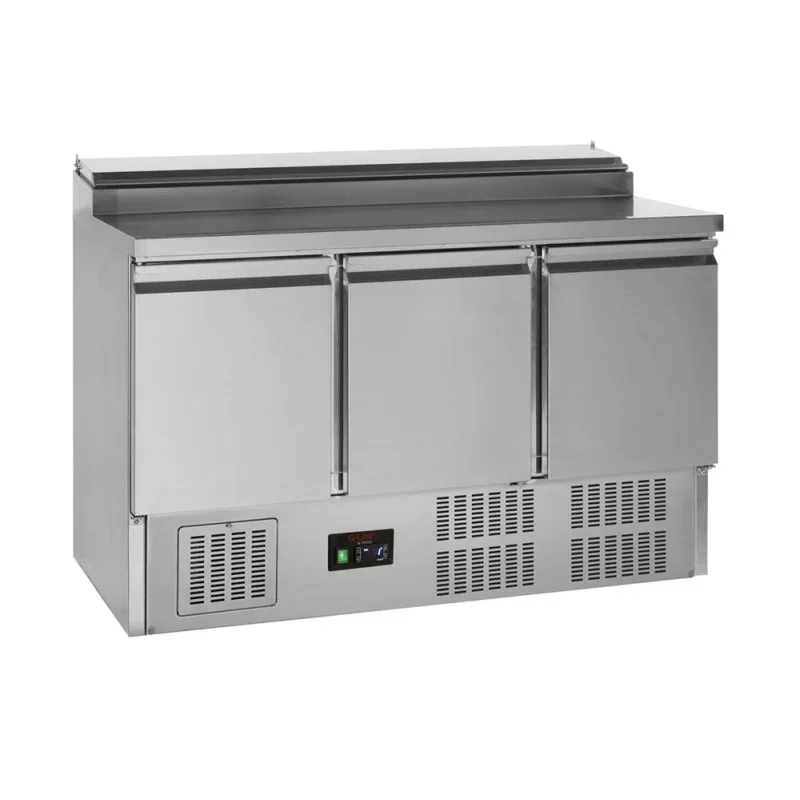Saladette Réfrigérée GN 1/1 en Inox - 3 Portes - 320 L - 4 GN 1/3 Affaire À Saisir