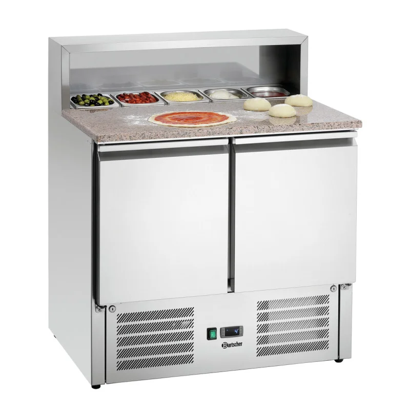 Saladette réfrigérée pour Pizzaiolo - 5 Bacs 1/6 GN Haute Qualité