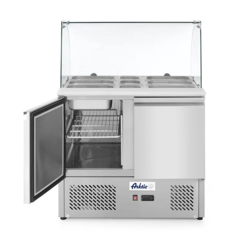Comptoir 2 Portes - Vitrine Réfrigérée en Verre - 2 Bacs GN 1/1 et 3 Bacs GN 1/6 - 300 L Acheter En Ligne