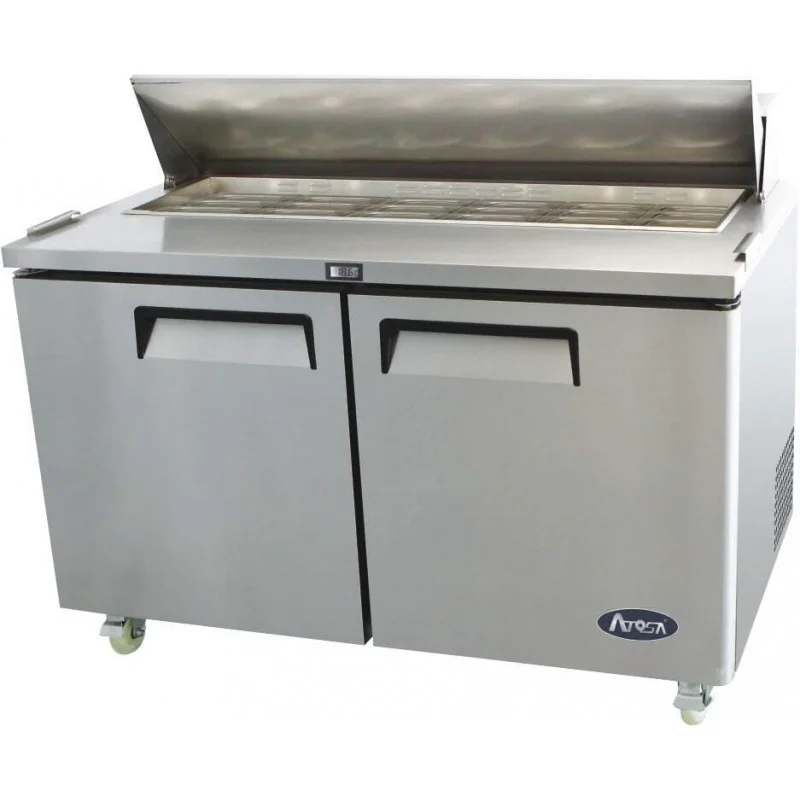 Authentique Saladette Positive 2 portes - 16 bacs GN 1/6 - Granit