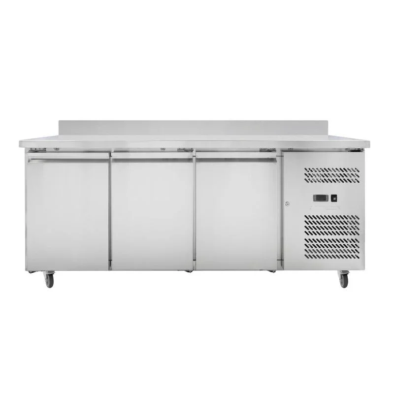 Paiement Sécurisé Table Réfrigérée 3 Portes GN 1/1 - Profondeur 700 avec Dosseret