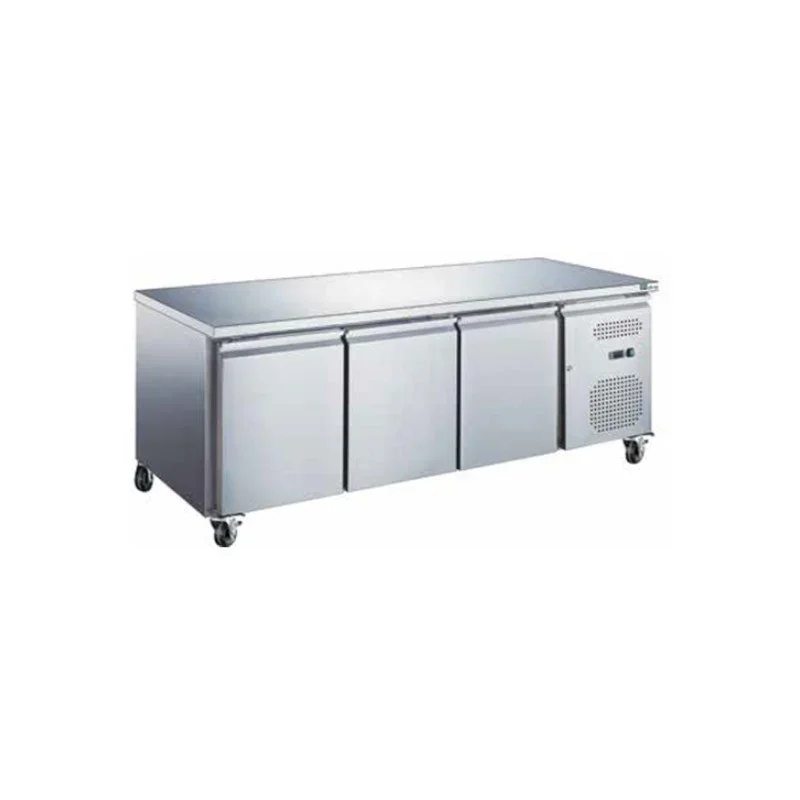 Must-Have Table Réfrigérée GN 1/1 Positive Profondeur 700 mm - 3 Portes - Sans Dosseret