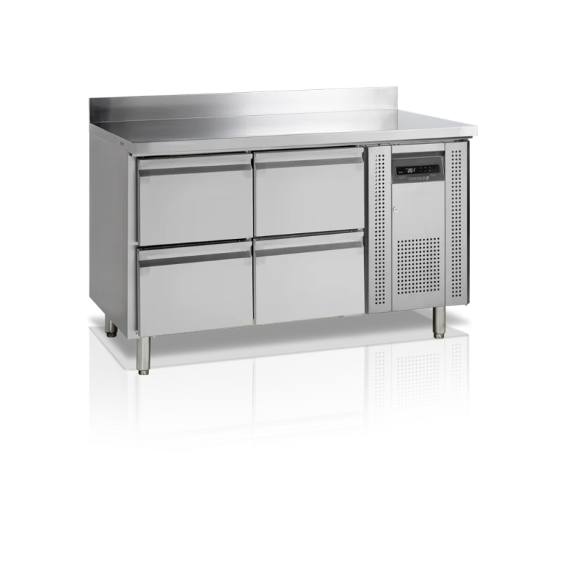 Affaire À Saisir Table Réfrigérée Positive avec Dosseret en Inox -4 Tiroirs GN 1/1