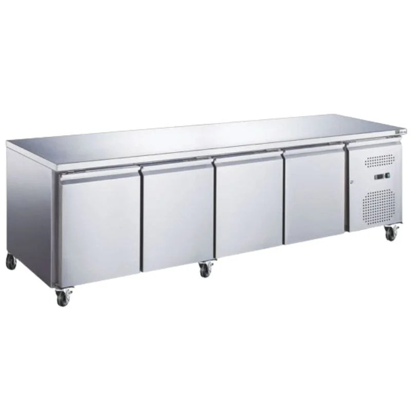 Table Réfrigérée GN 1/1 Positive Profondeur 700 mm - 4 Portes Petit Prix