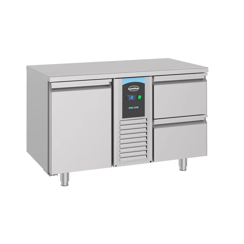 Table Réfrigérée Positive GN 1/1 à 1 Porte et 2 Tiroirs - 281 L Haute Qualité