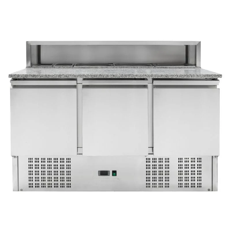 Meuble à Pizza Réfrigéré - 3 Portes - 8 Bacs GN 1/6 Dernière Chance