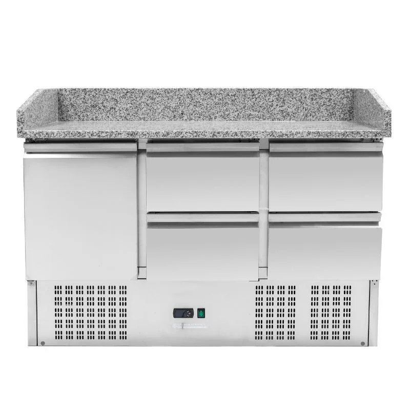 Meuble à Pizza Réfrigéré Compact 600x400 - 1 Porte et 4 Tiroirs Bon Plan