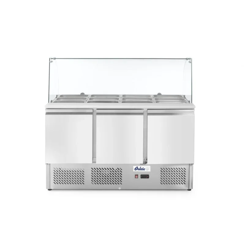Comptoir 3 Portes avec Vitrine Réfrigérée en Verre - 380 L Offre Du Jour