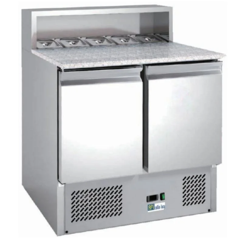 Meuble à Pizza Réfrigéré Toit Inox - 2 Portes Acheter En Ligne