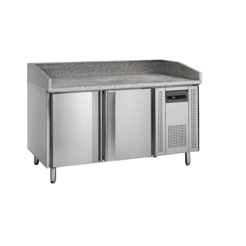 Table à Pizza en Inox - 400 x 600 mm - 2 Portes Expédition Rapide