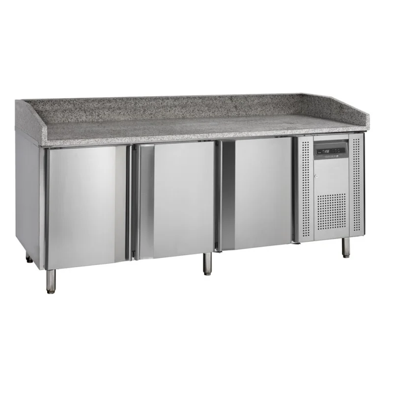 Table à Pizza en Inox - 400 x 600 mm - 3 Portes Bon Marché