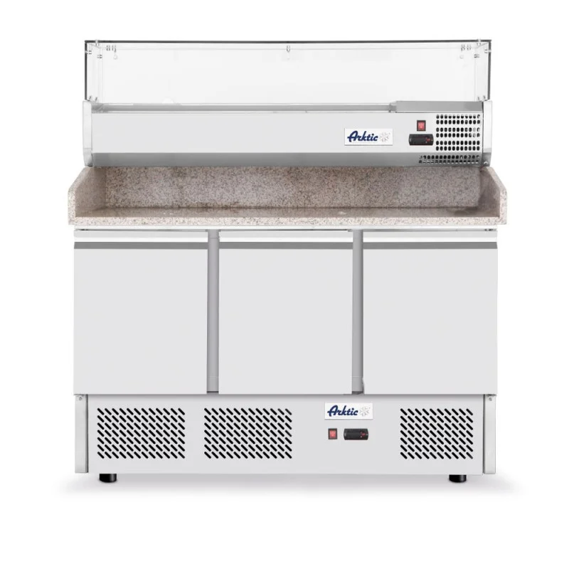 Comptoir de Préparation Réfrigéré pour Pizzas ou Salades - 380 L + 40 L Acheter En Ligne