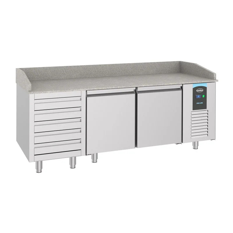 Seulement Aujourd’hui Meuble à Pizza à 2 Portes et 5 Tiroirs - 615 L