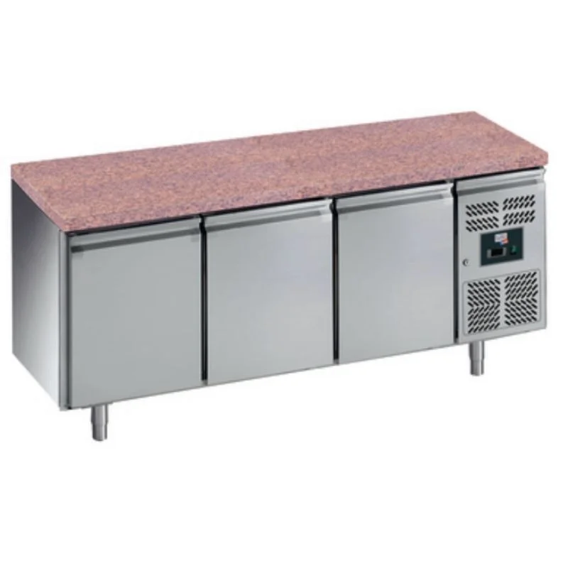 Commander Vite Tour Pâtissier Ventilé 600 x 400 en Granit - 3 Portes - Sans roulettes