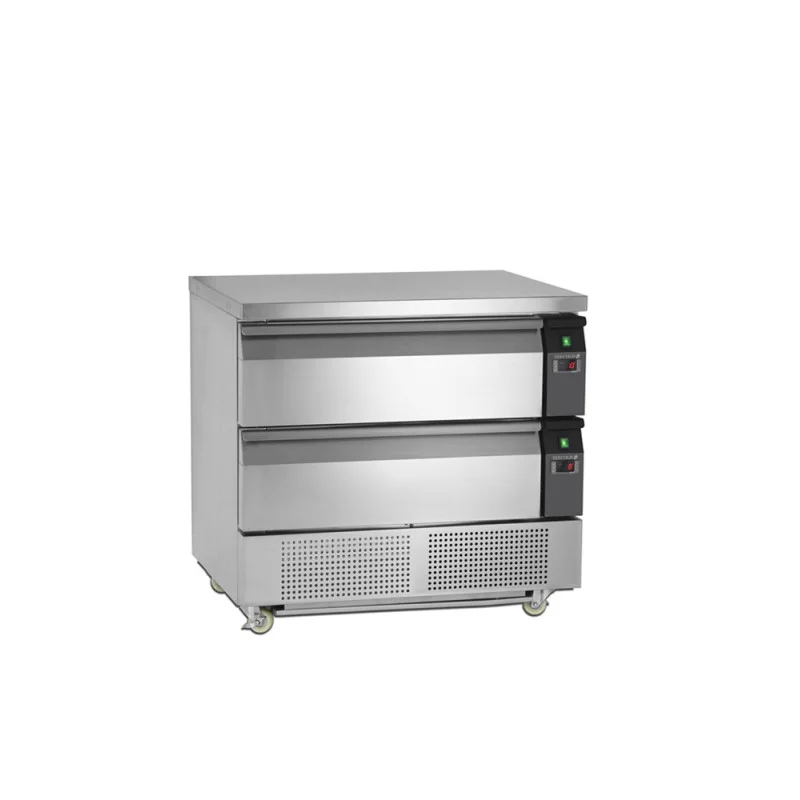 Table Réfrigérée Positive de Soubassement GN 2/1 - 102 L -2 Tiroirs Must-Have