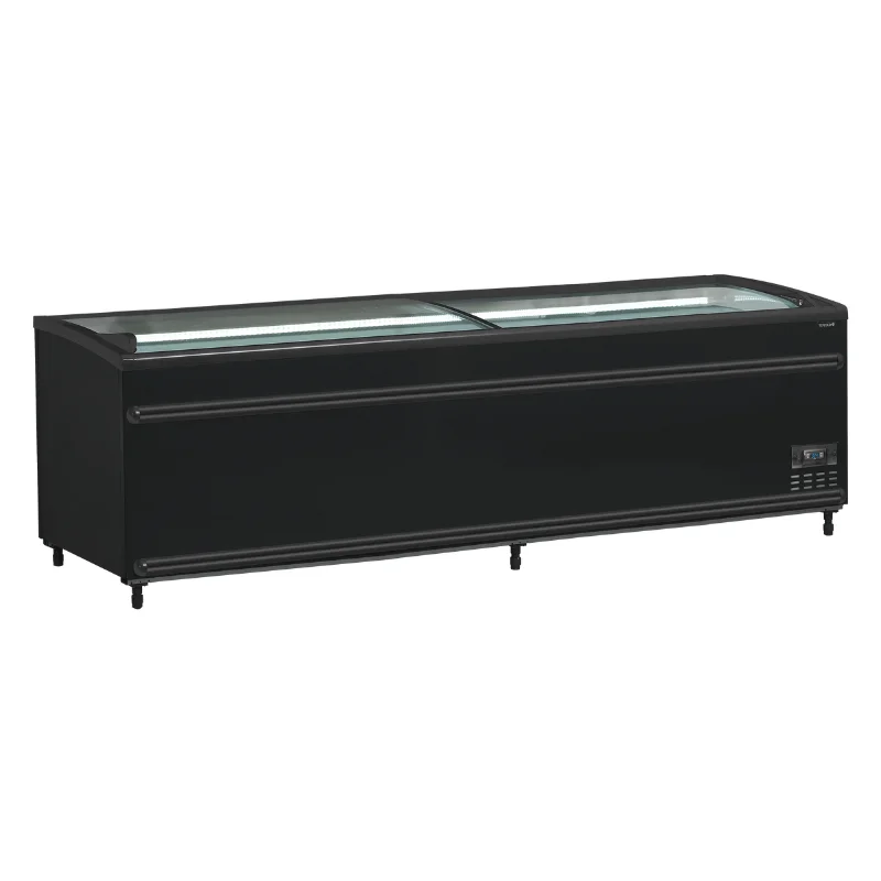 Achat Immédiat Réfrigérateur Congélateur Couvercle Vitré Incurvé - Noir - 718 L