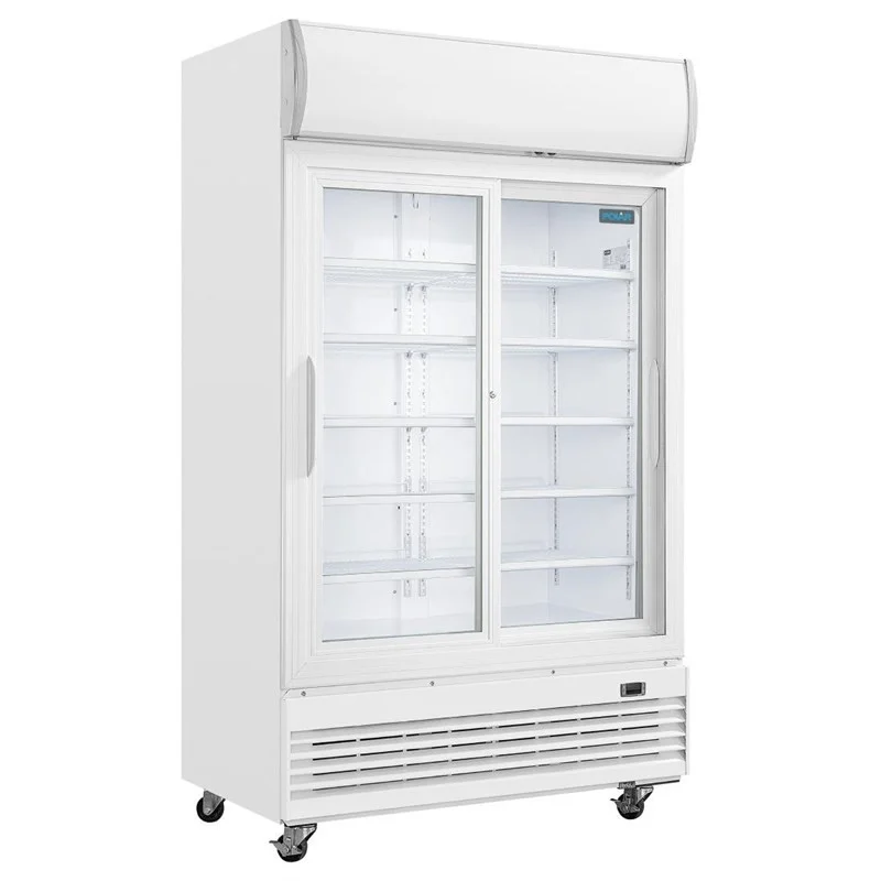 Armoire Réfrigérée 2 Portes Vitrées Coulissantes Blanc - 950 L Achetez Aujourd’hui