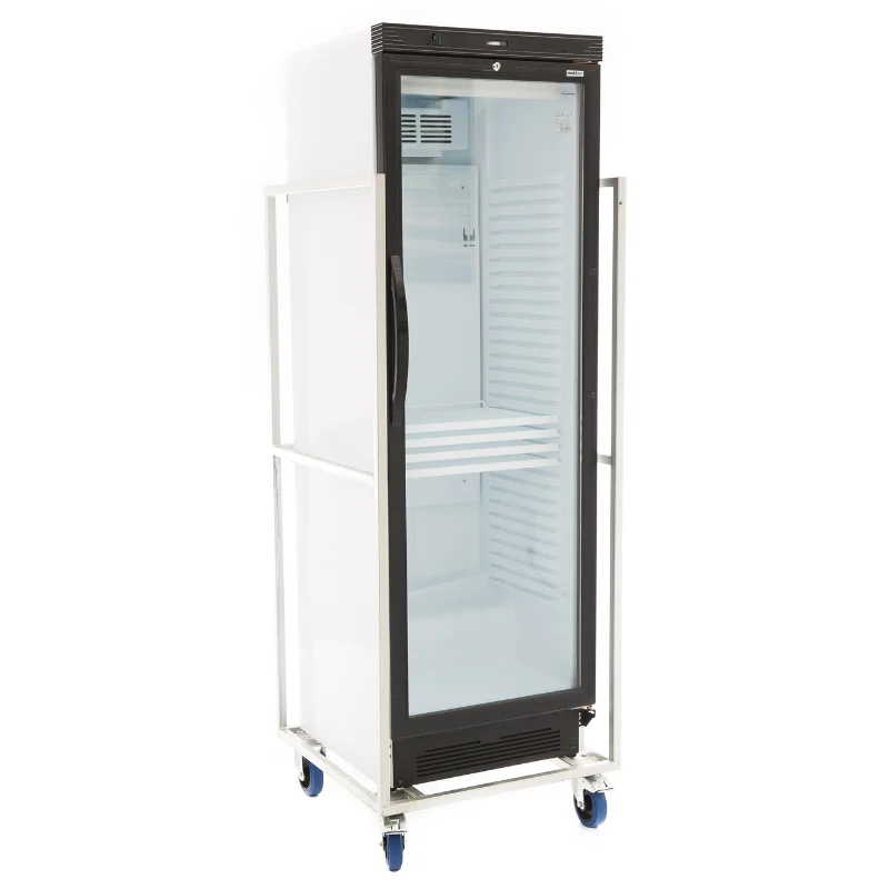 Achat Immédiat Vitrine à Boissons Réfrigérée à Porte Vitrée 352 L avec Chariot de Transport