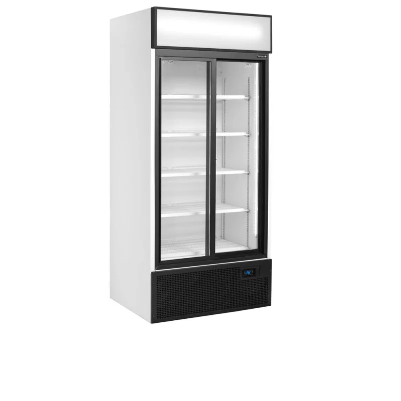 Armoire Réfrigérée 2 Portes Vitrées Coulissantes Blanc - 462 L Acheter En Ligne