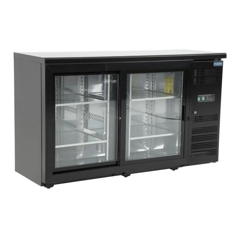 Arrière-Bar Réfrigéré - 2 Portes Vitrées Coulissantes - 350 L Super Prix
