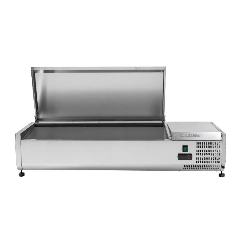 Saladette Réfrigérée à Poser Couvercle Inox - 3 x GN 1/3 + 1 x GN 1/2 Super Prix