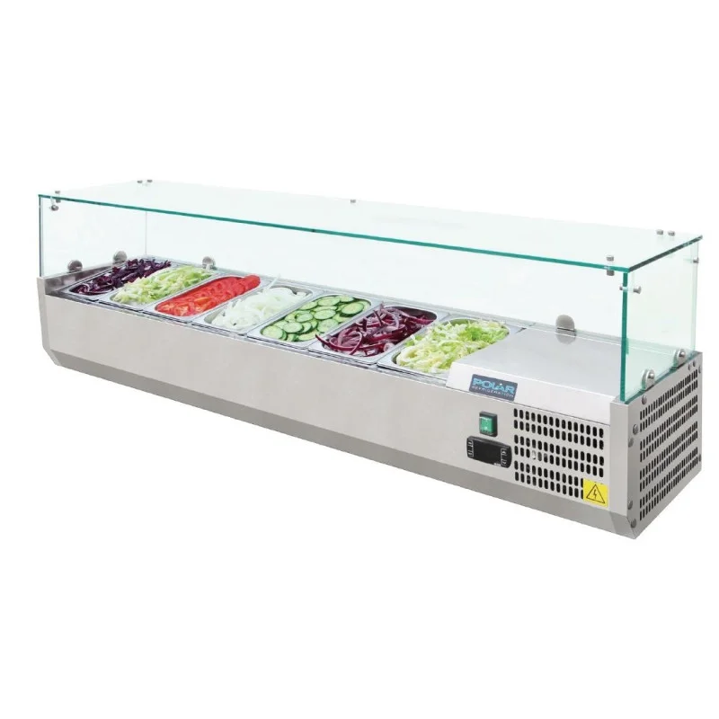 Meilleure Vente Vitrine À Ingrédients Réfrigérée Série G - 7 x GN 1/4