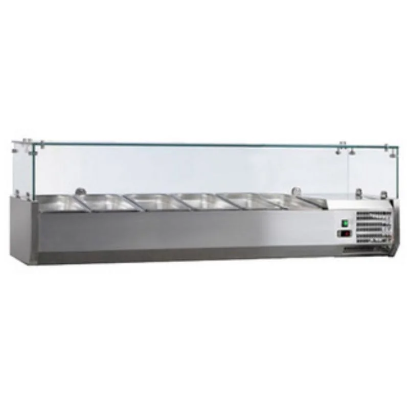Saladette Réfrigérée à Ingrédients en Inox - 5 GN 1/3 et 1 GN 1/2 Expédié Aujourd’hui