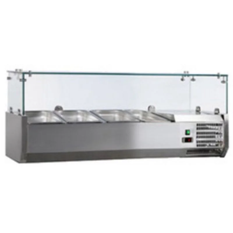 Saladette Réfrigérée à Ingrédients en Inox - 3 GN 1/3 et 1 GN 1/2 Prix Bas