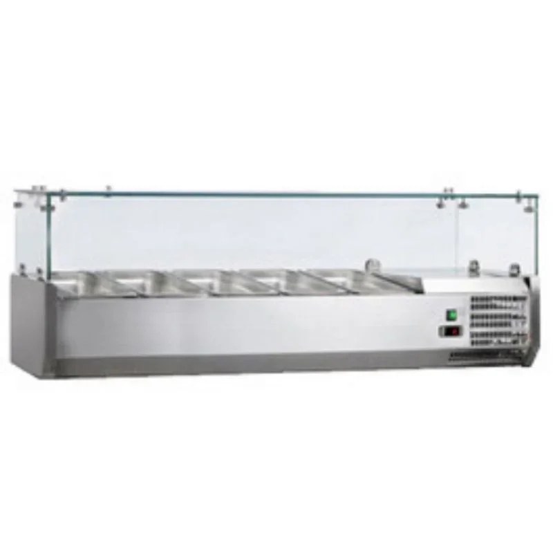 Saladette Réfrigérée à Ingrédients en Inox - 4 GN 1/3 et 1 GN 1/2 Prix Réduit