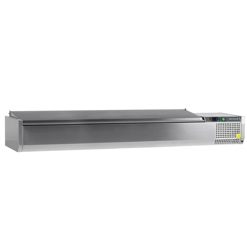 Livraison Express Saladette à Poser Couvercle Inox - Statique - 10 GN 1/4