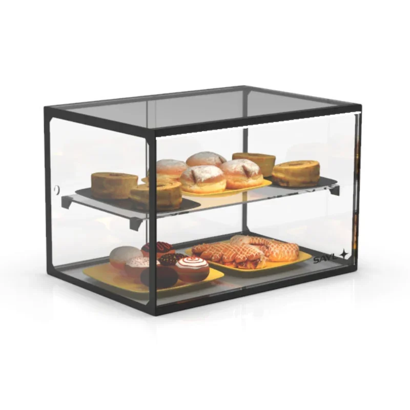 Vitrine Neutre - NEUTRE Présentoirs en Verre Droits 2 Étage - sans LED - L 555 mm Produit De Marque