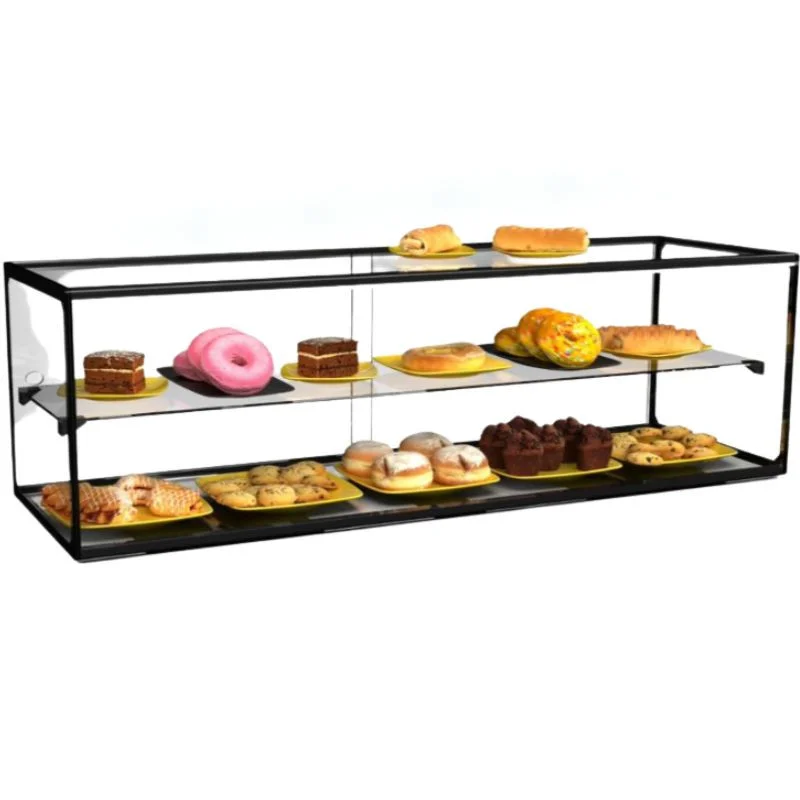 Must-Have Vitrine Neutre - NEUTRE Présentoirs en Verre Droits 2 Étage - sans LED - L 1200 mm