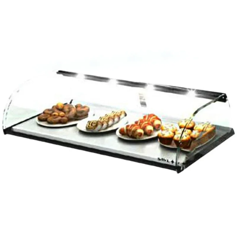 Prix Choc Vitrine Neutre - NEUTRE Présentoirs en Verre Courbé avec LED - L 840 mm