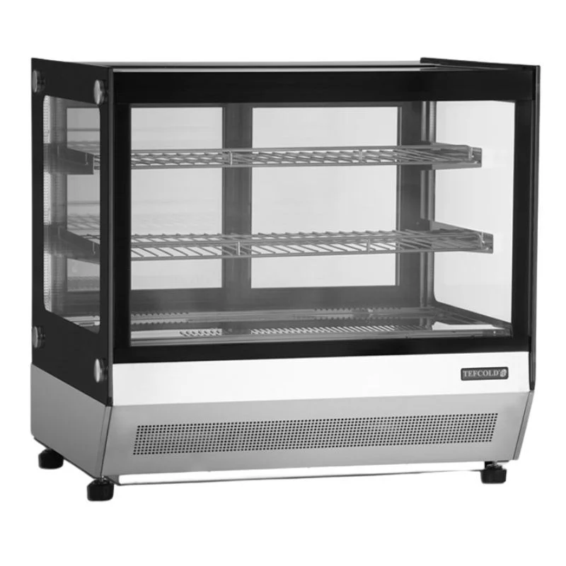 Vitrine Réfrigérée Comptoir 2 Portes Vitrées Noire - 67 L Commande En Gros