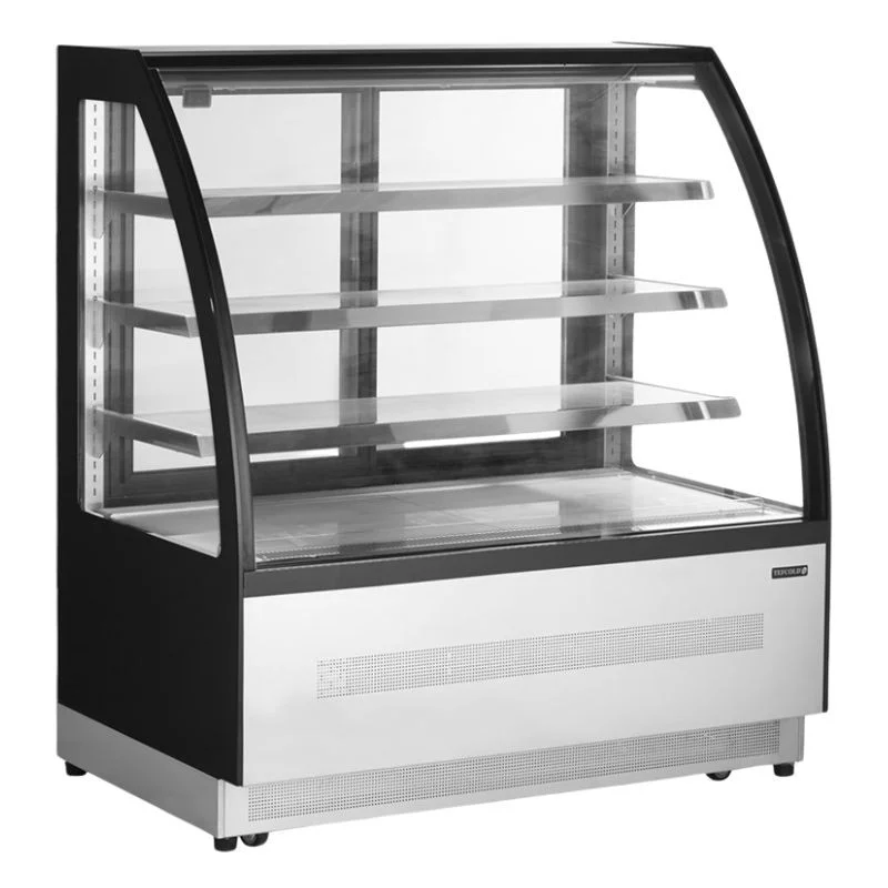 Dernière Chance Vitrine Réfrigérée Comptoir 2 Portes Vitrées Noire - 218 L