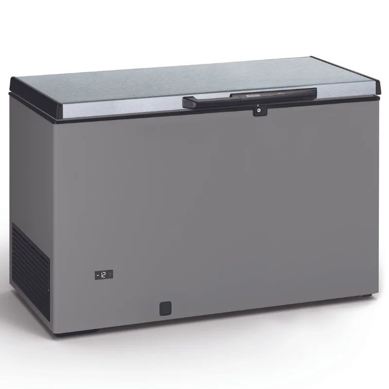 Congélateur Coffre Aspect Inox et Couvercle Inox - 370 L Livraison Gratuite